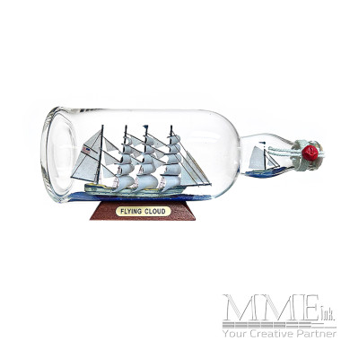 Flying Cloud Model Ship in A Glass Bottle